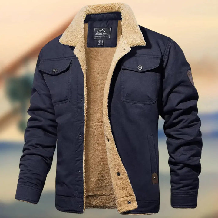 Men's Fleece Lined Jacket with Sherpa Collar