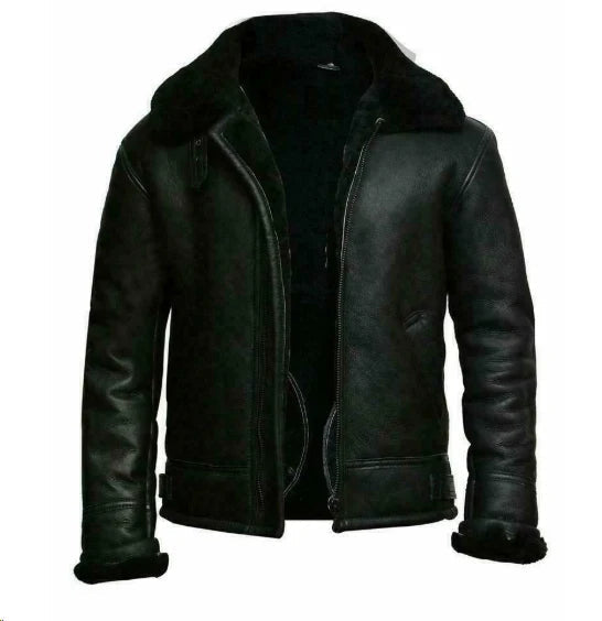 Men's Faux Shearling Aviator Jacket