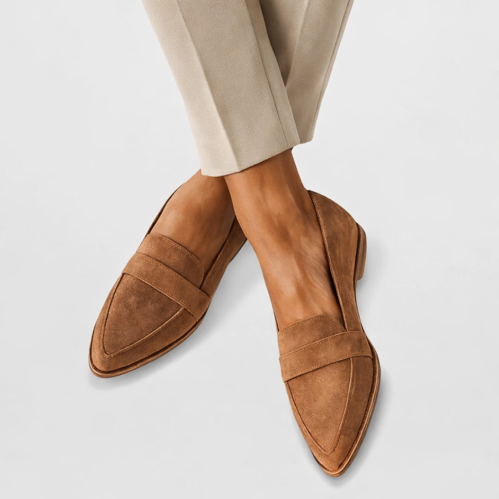Women's Suede Pointed Toe Loafers