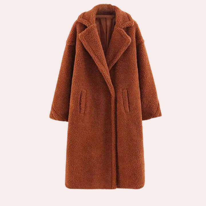 Veste à capuche en polaire teddy pour femme, coupe oversize