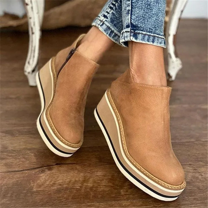 Women's Waterproof Orthopaedic Ankle Boots with Wedge Sole
