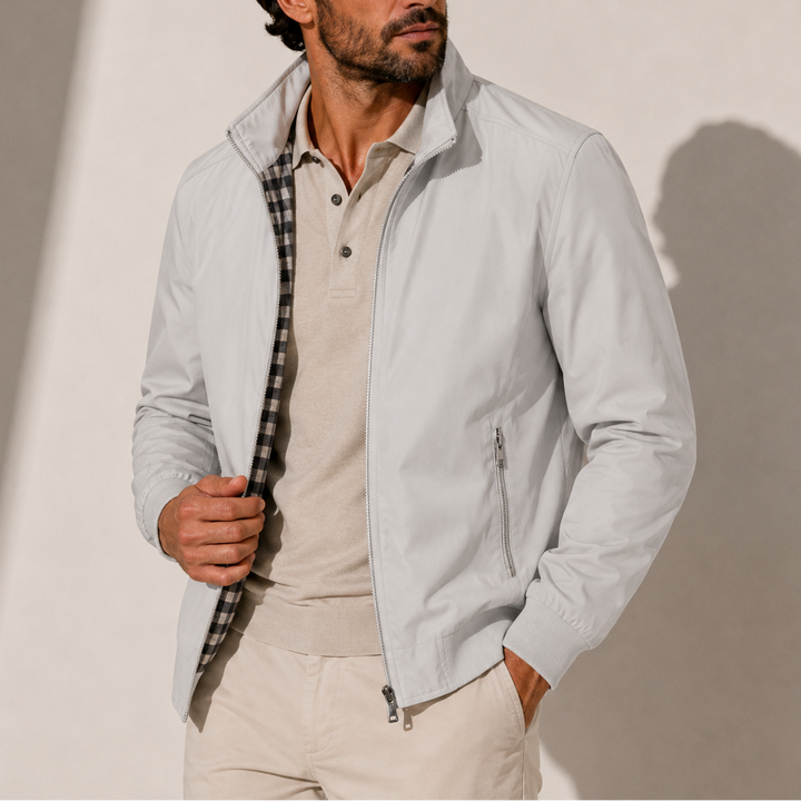 Men's Harrington Jacket with Zip Front