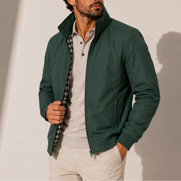 Men's Harrington Jacket with Zip Front