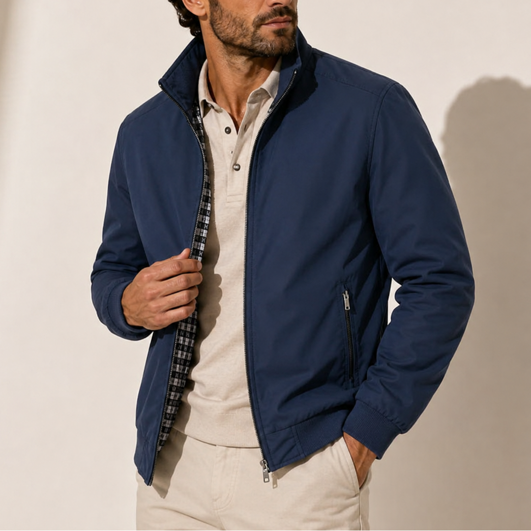 Men's Harrington Jacket with Zip Front