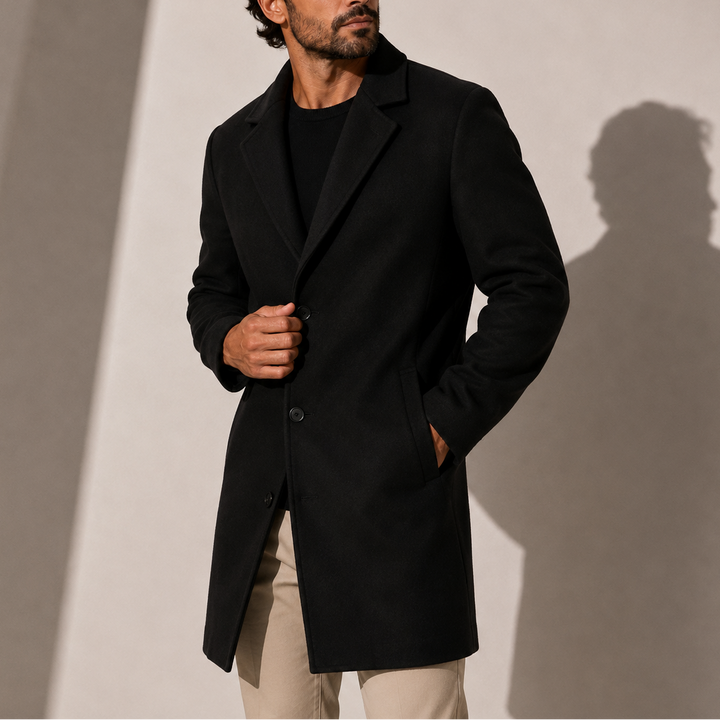 Men's Notch Lapel Tailored Overcoat