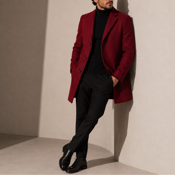 Men's Notch Lapel Tailored Overcoat
