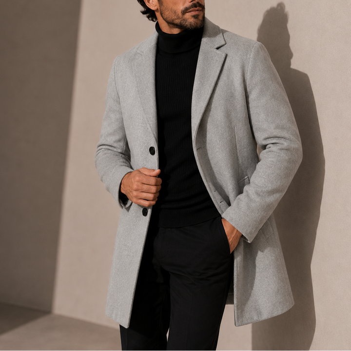 Men's Notch Lapel Tailored Overcoat
