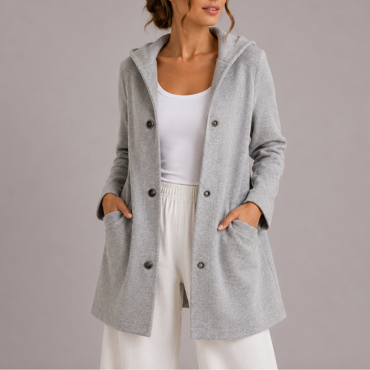Women's Hooded Cardigan with Pockets