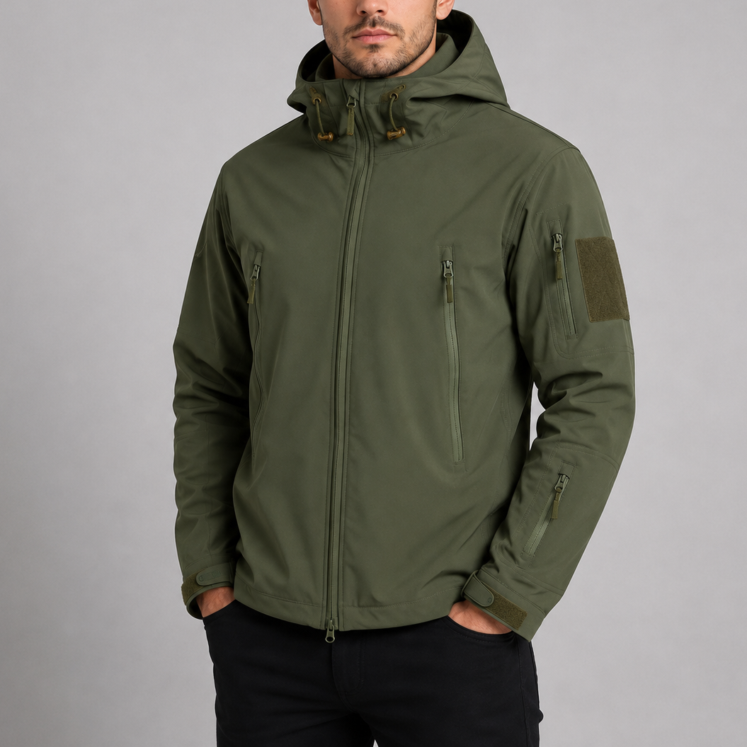 Men's Waterproof Hooded Utility Jacket