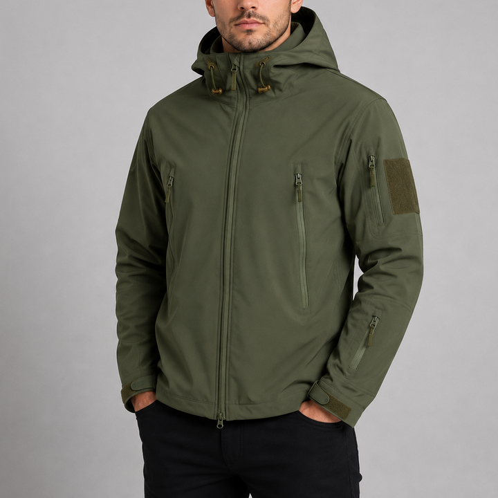 Men's Waterproof Hooded Utility Jacket