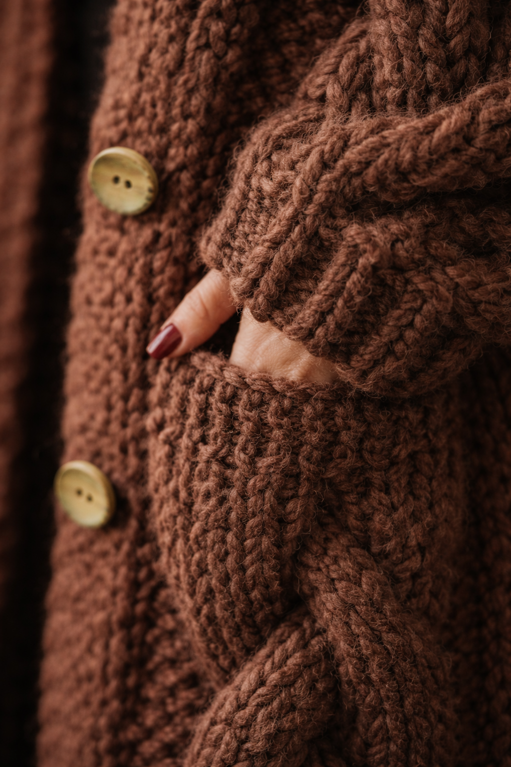 Women's Chunky Knit Maxi Cardigan with Hood