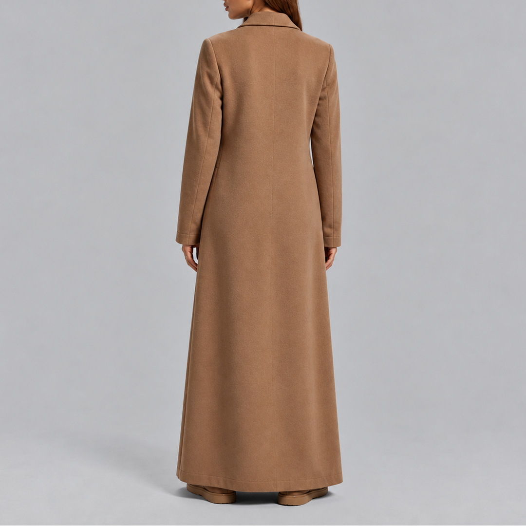 Women's Longline Double-Breasted Coat in Tailored Fit