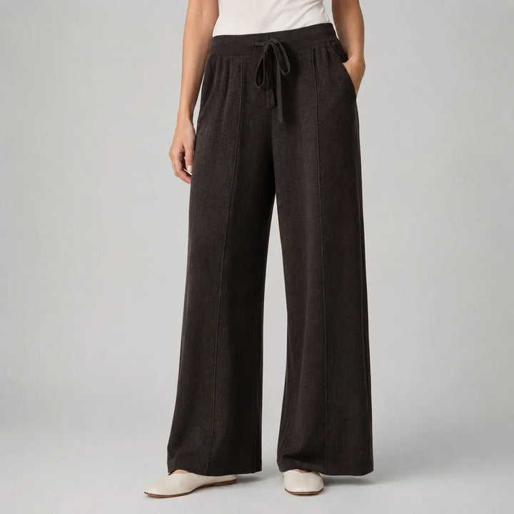 Women's Wide Leg Drawstring Lounge Pants with Side Pockets