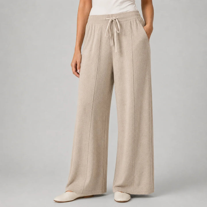 Women's Wide Leg Drawstring Lounge Pants with Side Pockets