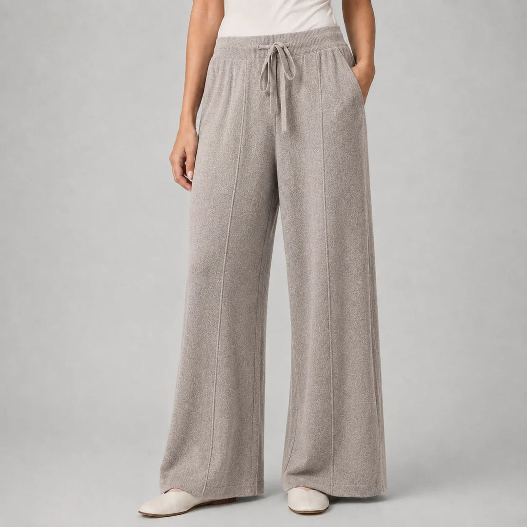 Women's Wide Leg Drawstring Lounge Pants with Side Pockets