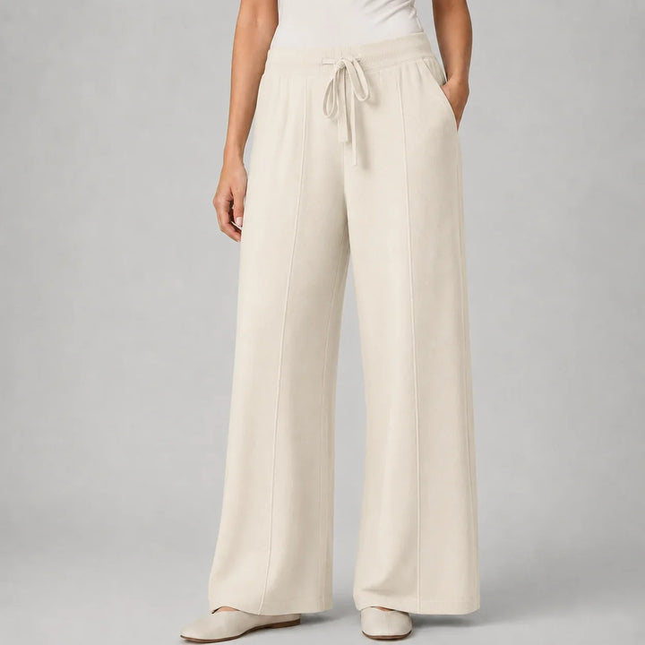 Women's Wide Leg Drawstring Lounge Pants with Side Pockets