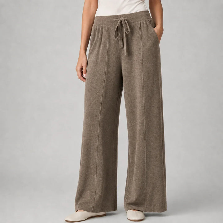 Women's Wide Leg Drawstring Lounge Pants with Side Pockets