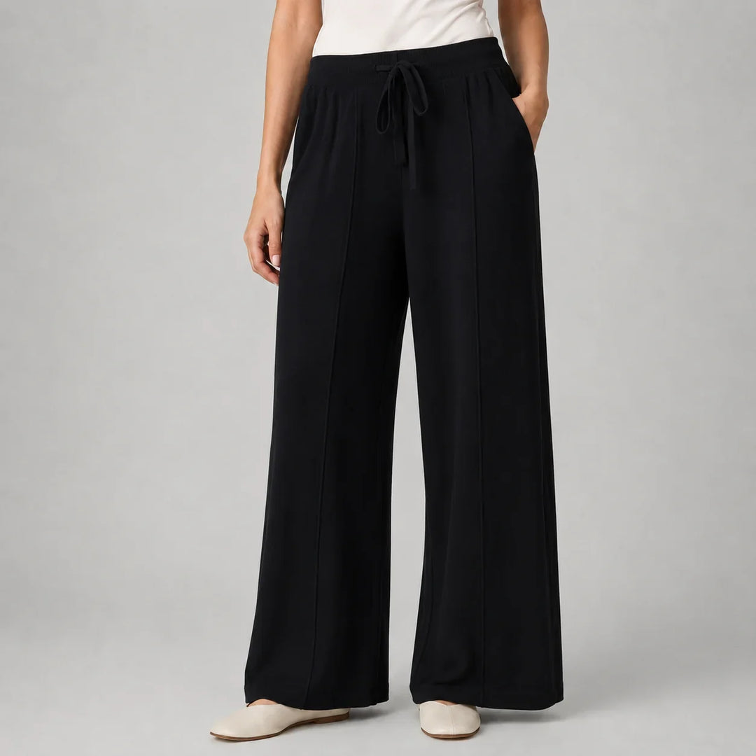 Women's Wide Leg Drawstring Lounge Pants with Side Pockets