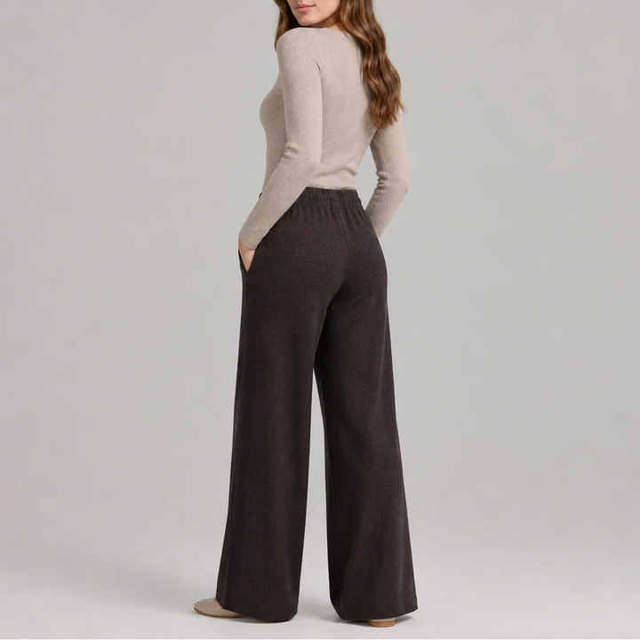 Women's Wide Leg Drawstring Lounge Pants with Side Pockets