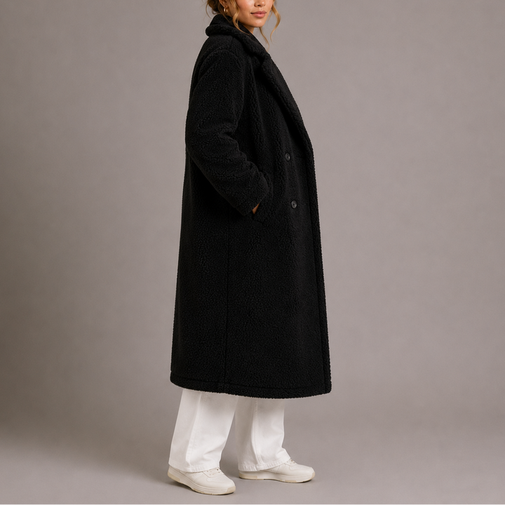 Women's Double Breasted Teddy Coat