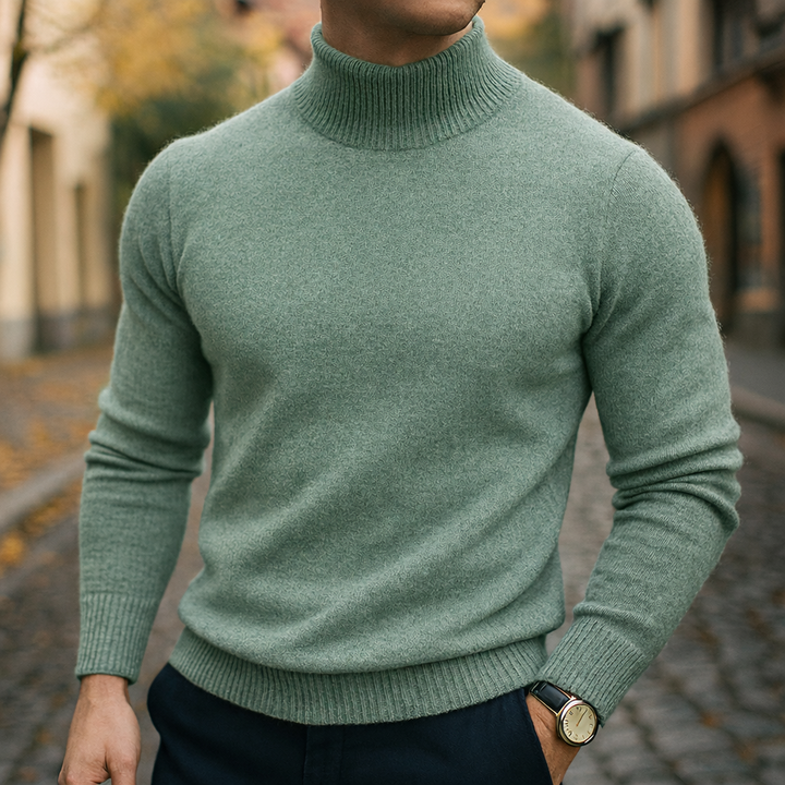 Men's Roll Neck Knitted Jumper
