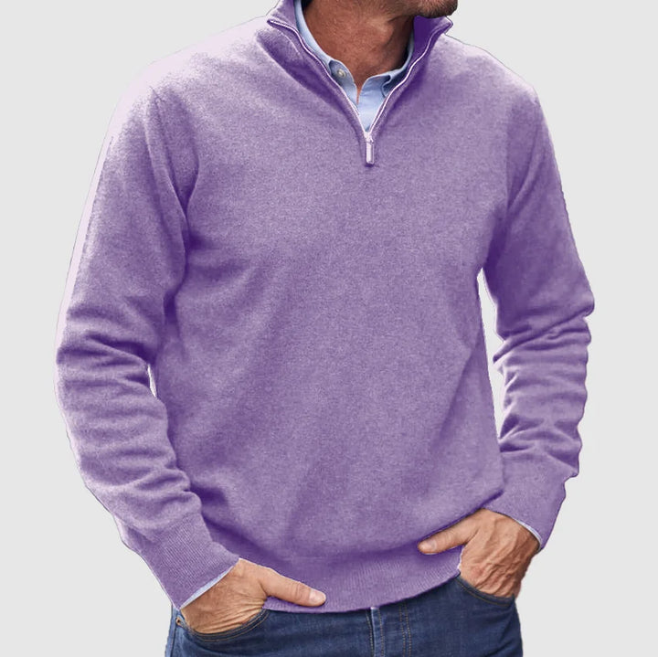 Men's Knitted Quarter Zip Jumper