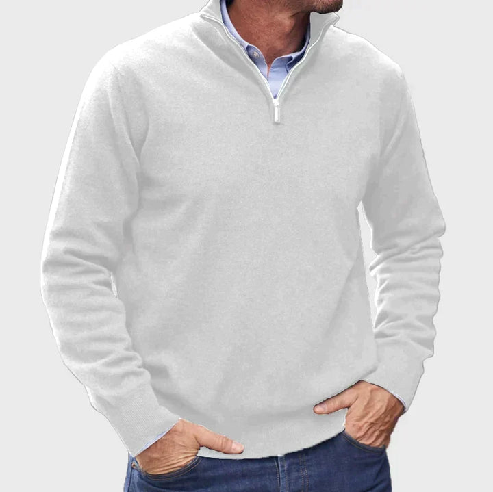 Men's Knitted Quarter Zip Jumper