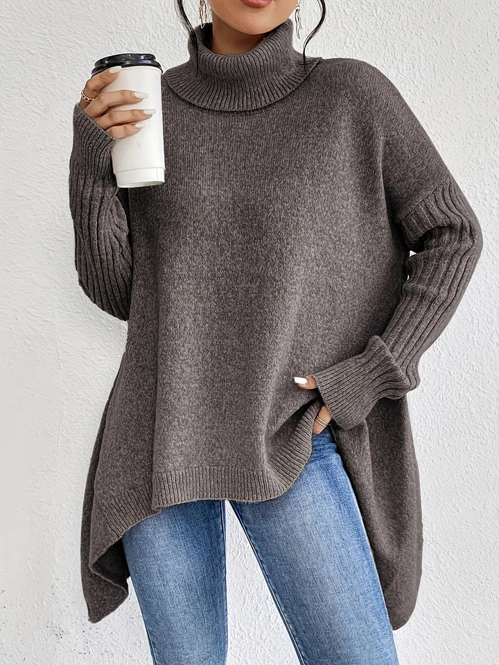 Womens Oversized Roll Neck Jumper
