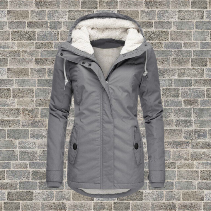 Women's Hooded Fleece Lined Parka Coat