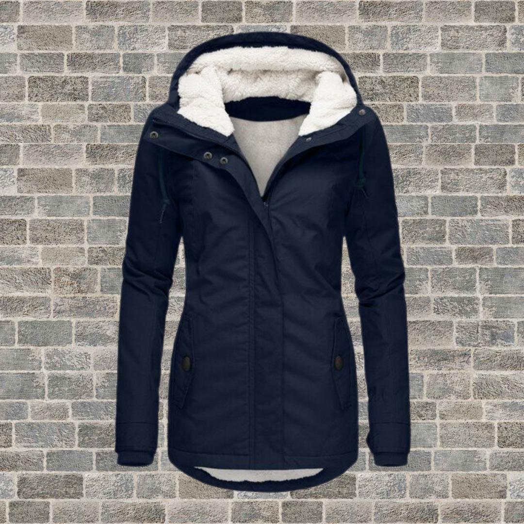 Women's Hooded Fleece Lined Parka Coat