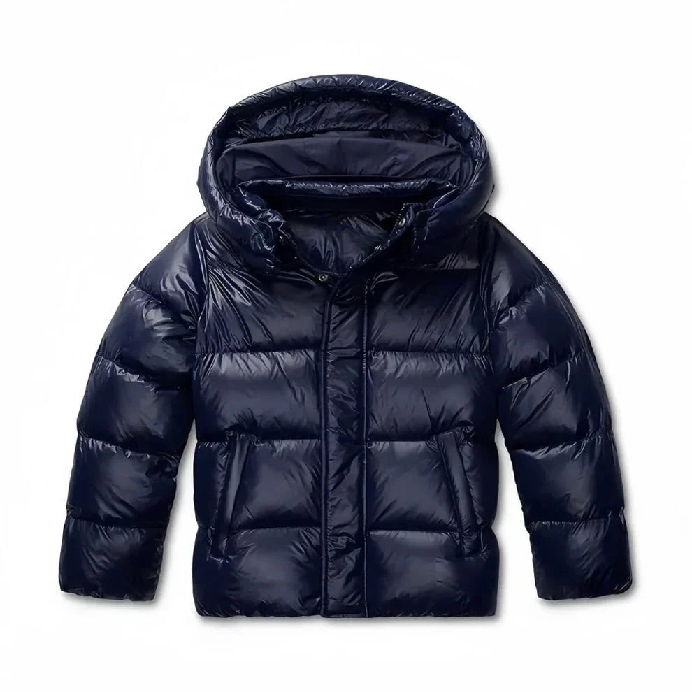 Women's Hooded Puffer Jacket with Zip Pockets