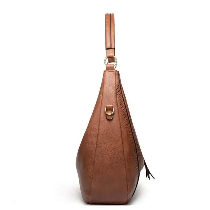 Women's Hobo Bag with Tassel and Crossbody Strap