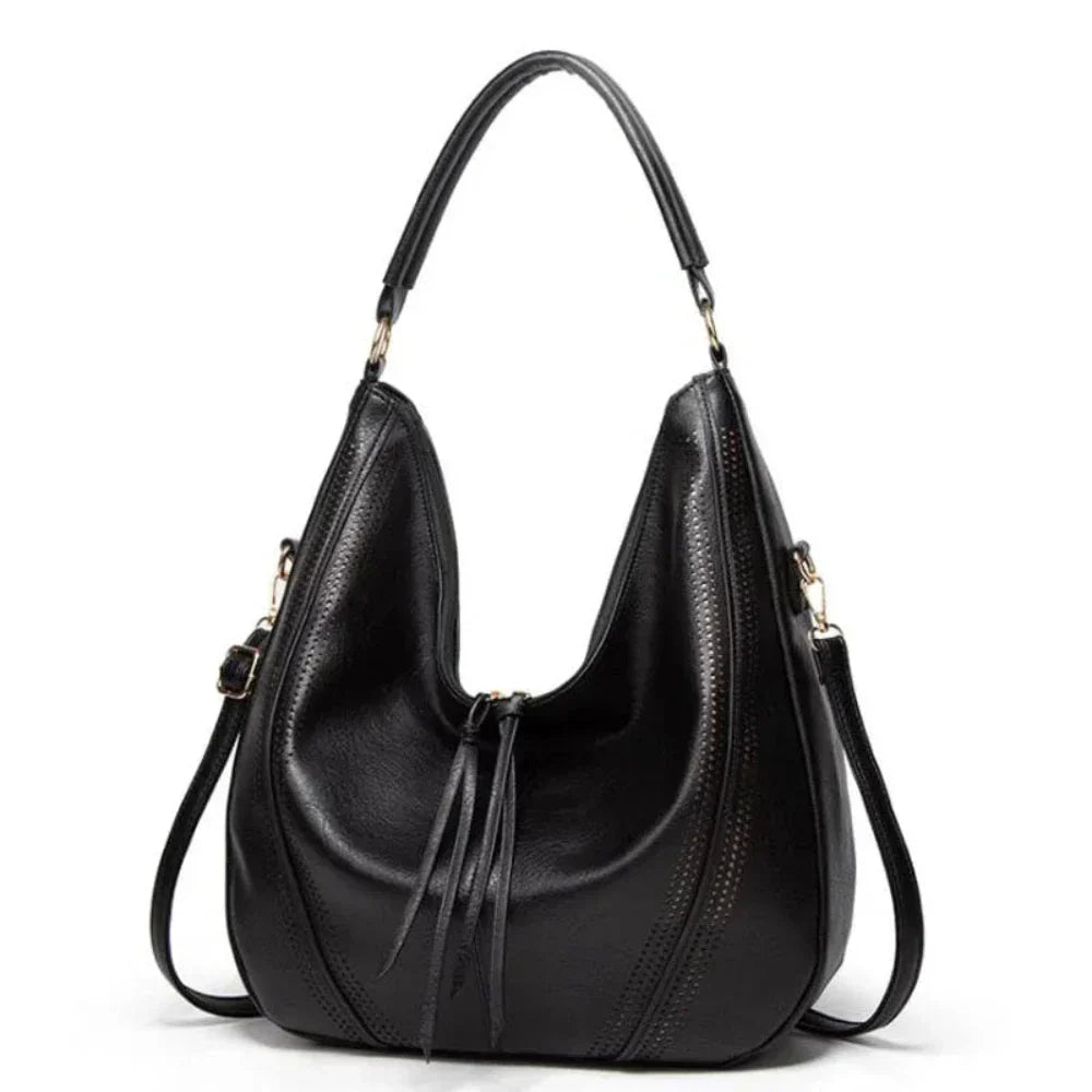 Women's Hobo Bag with Tassel and Crossbody Strap
