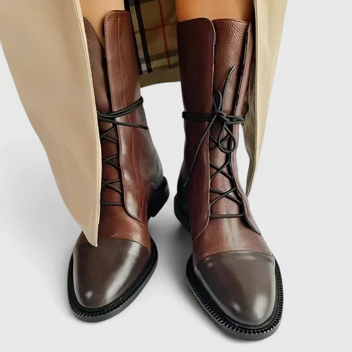Women's Leather Lace-Up Orthopaedic Boots with Arch Support