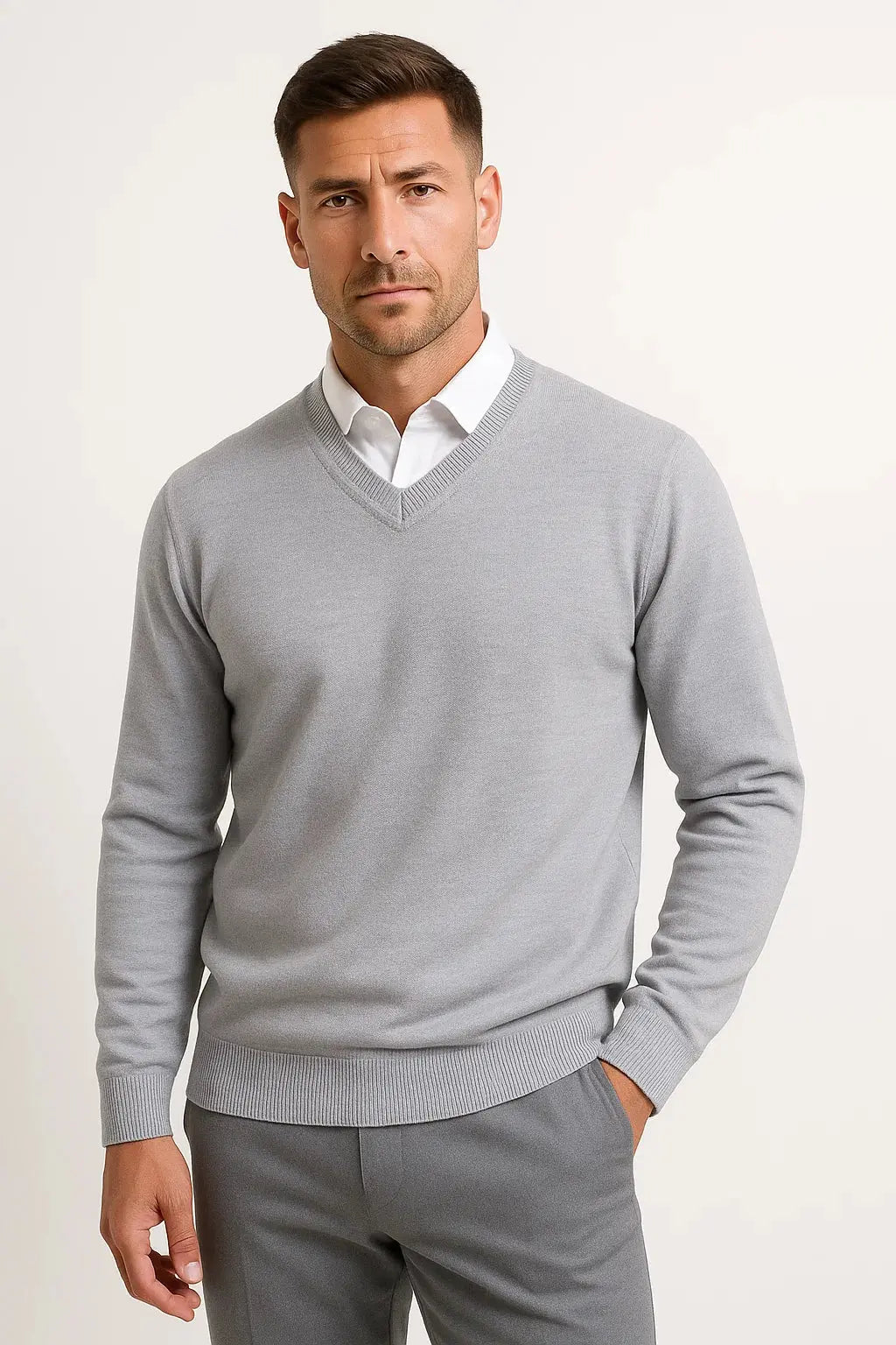 Classic V Neck Knit Jumper