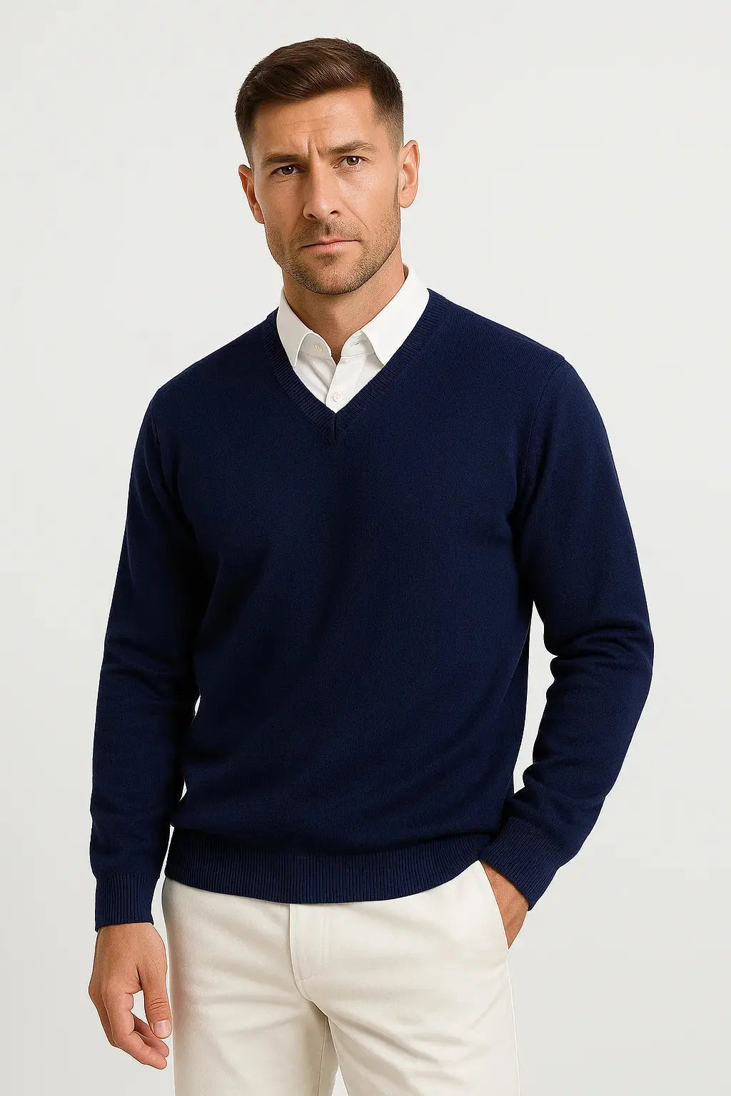 Classic V Neck Knit Jumper