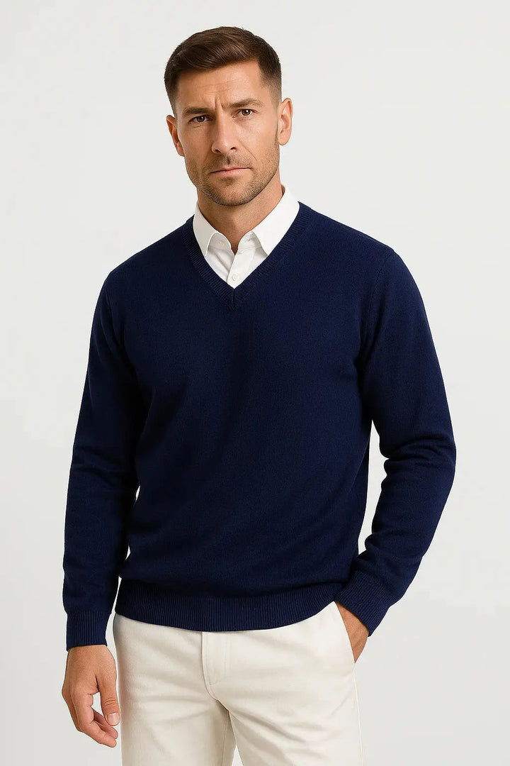 Classic V Neck Knit Jumper