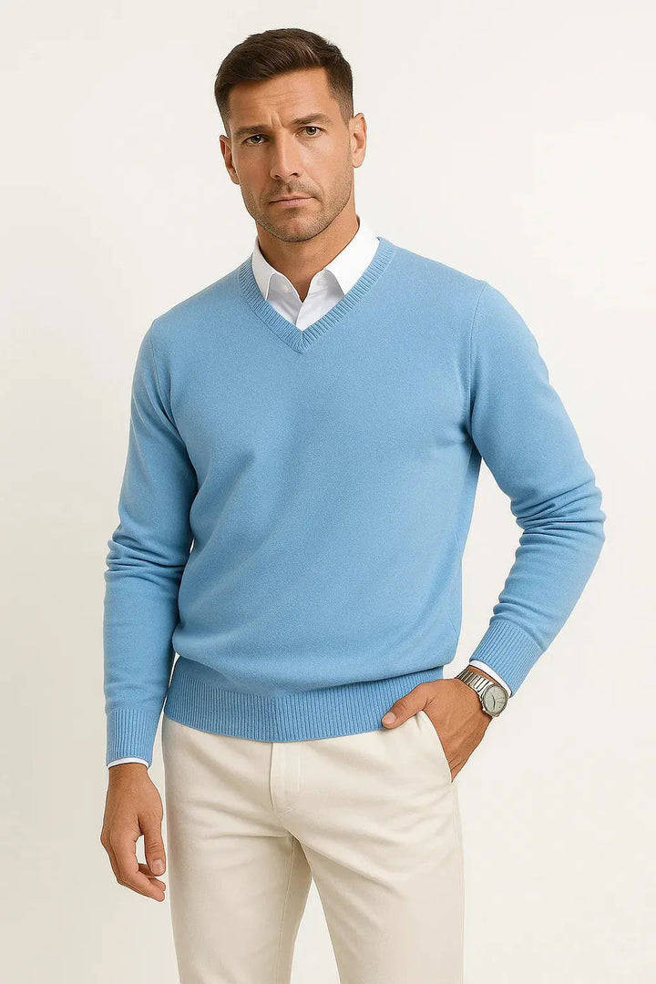 Classic V Neck Knit Jumper