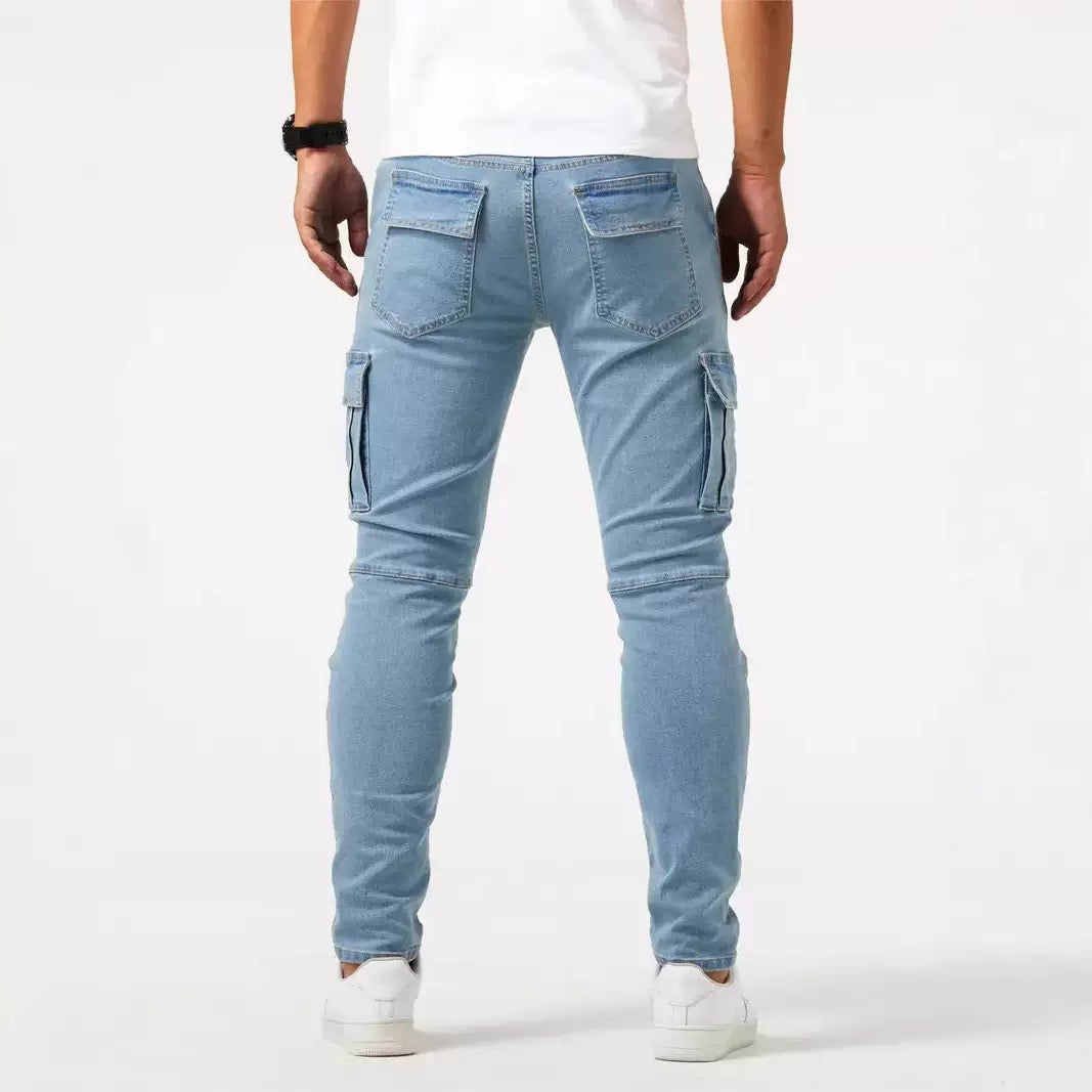 Mens Slim Fit Cargo Trousers