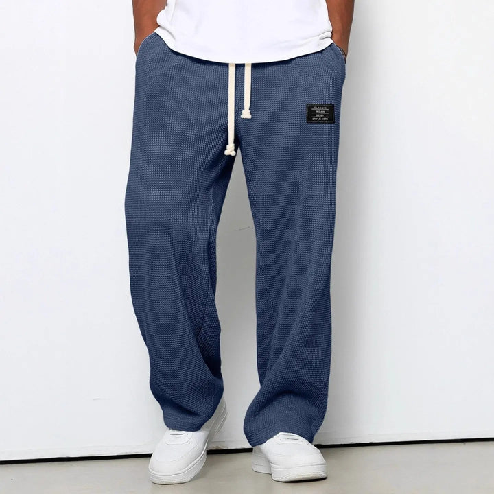 Men's Waffle Knit Joggers with Drawstring Waist
