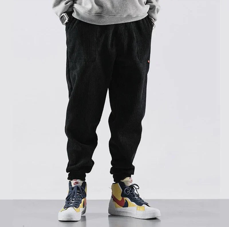 Men's Ribbed Corduroy Harem Trousers