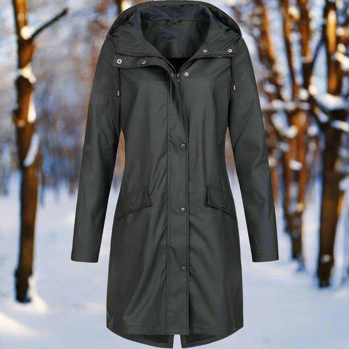 Women's Long Hooded Raincoat
