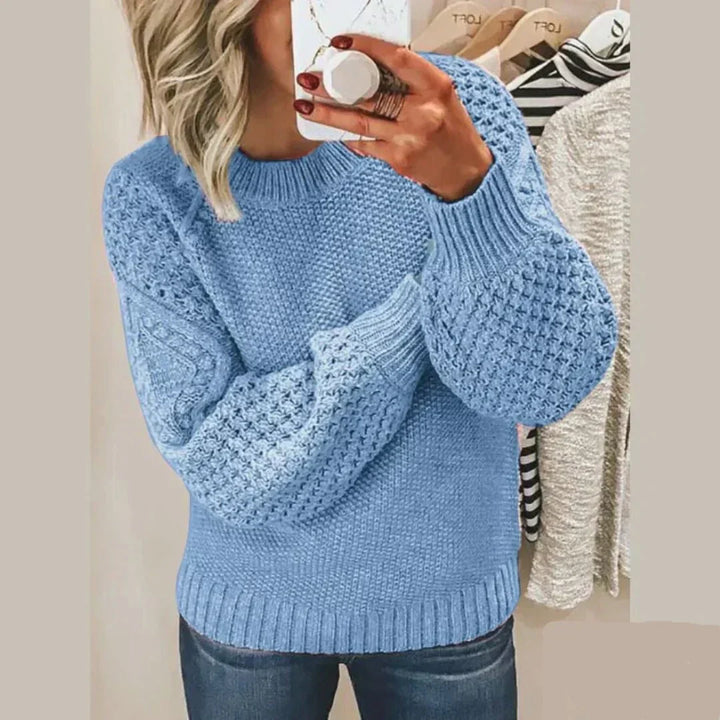 Women's Chunky Knit Jumper with Balloon Sleeves