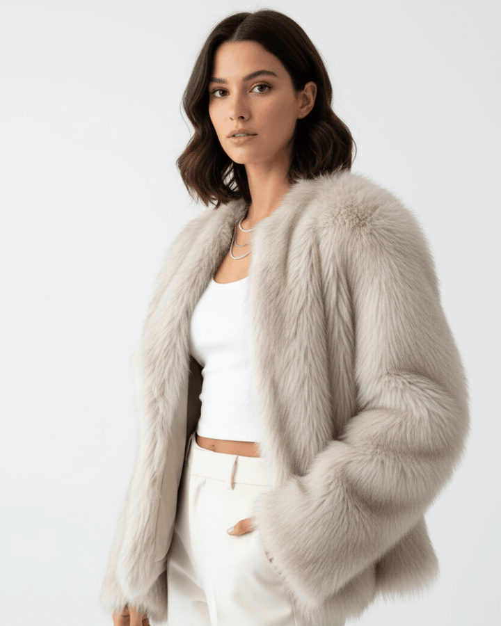 Women's Faux Fur Coat in a Relaxed Fit