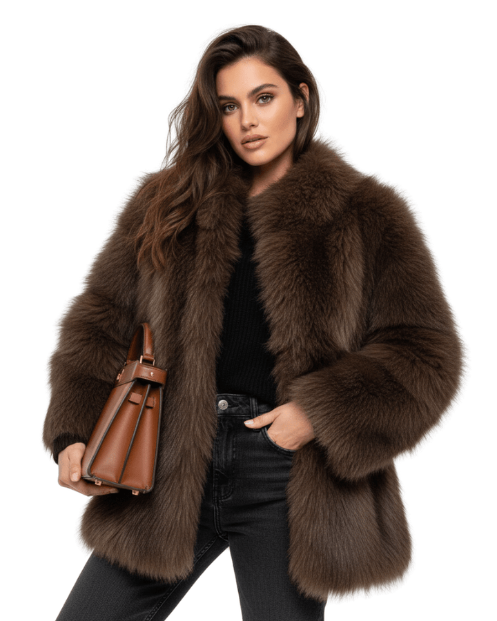 Women's Faux Fur Coat in a Relaxed Fit