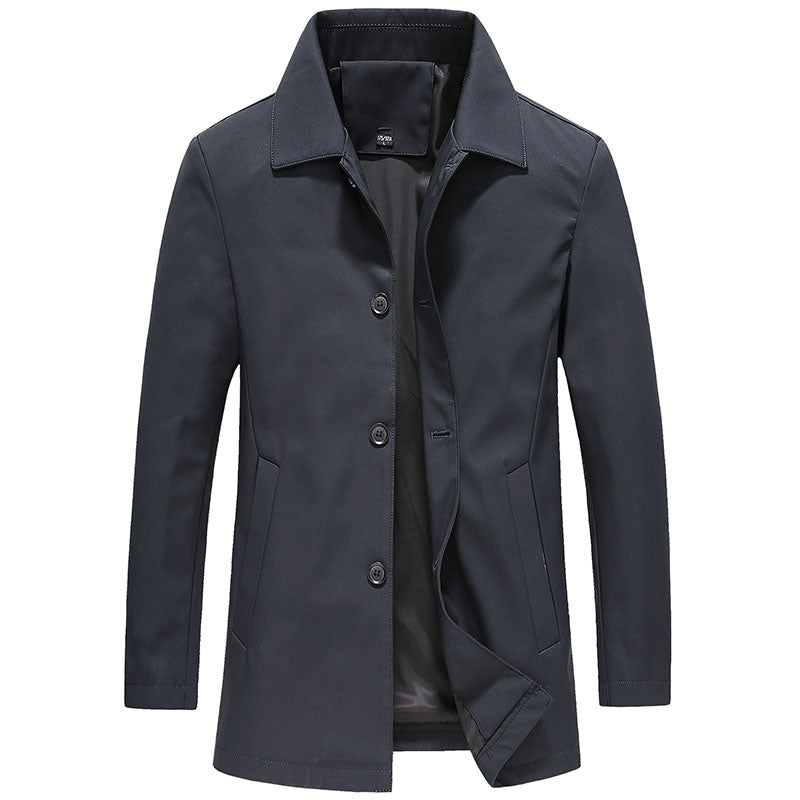 Men's Longline Tailored Jacket with Point Collar
