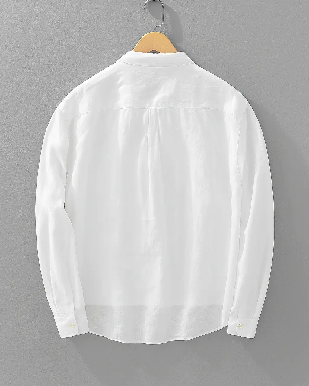 Men's Linen Popover Shirt with Chest Pocket