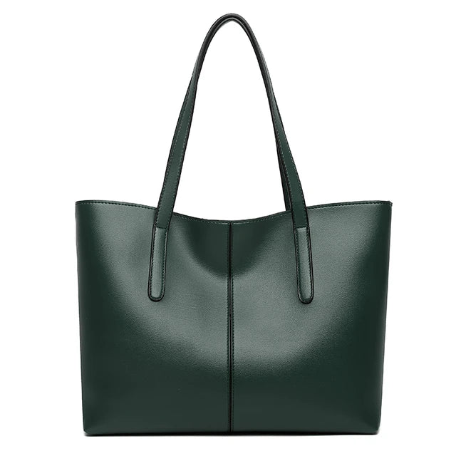 Sac cabas pour femme en cuir avec deux bandoulières