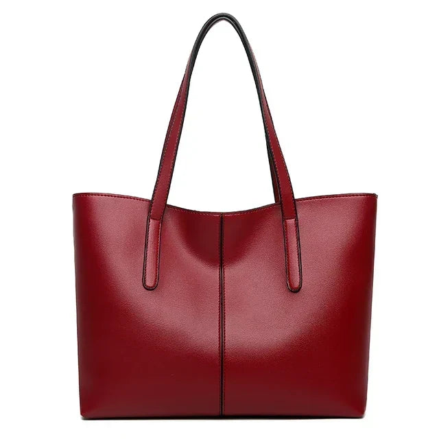 Sac cabas pour femme en cuir avec deux bandoulières