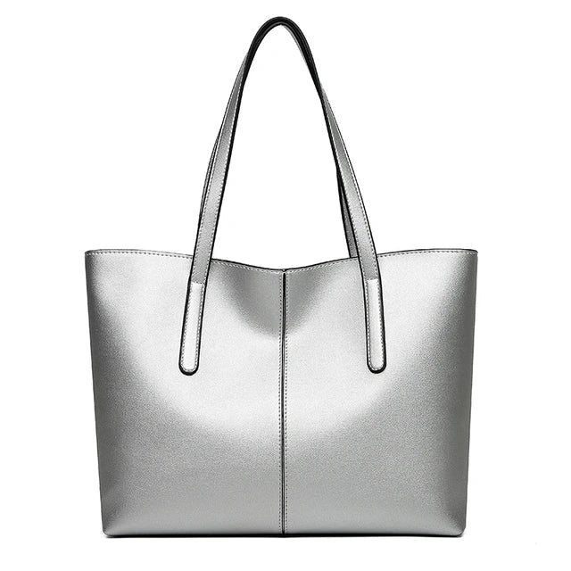 Sac cabas pour femme en cuir avec deux bandoulières